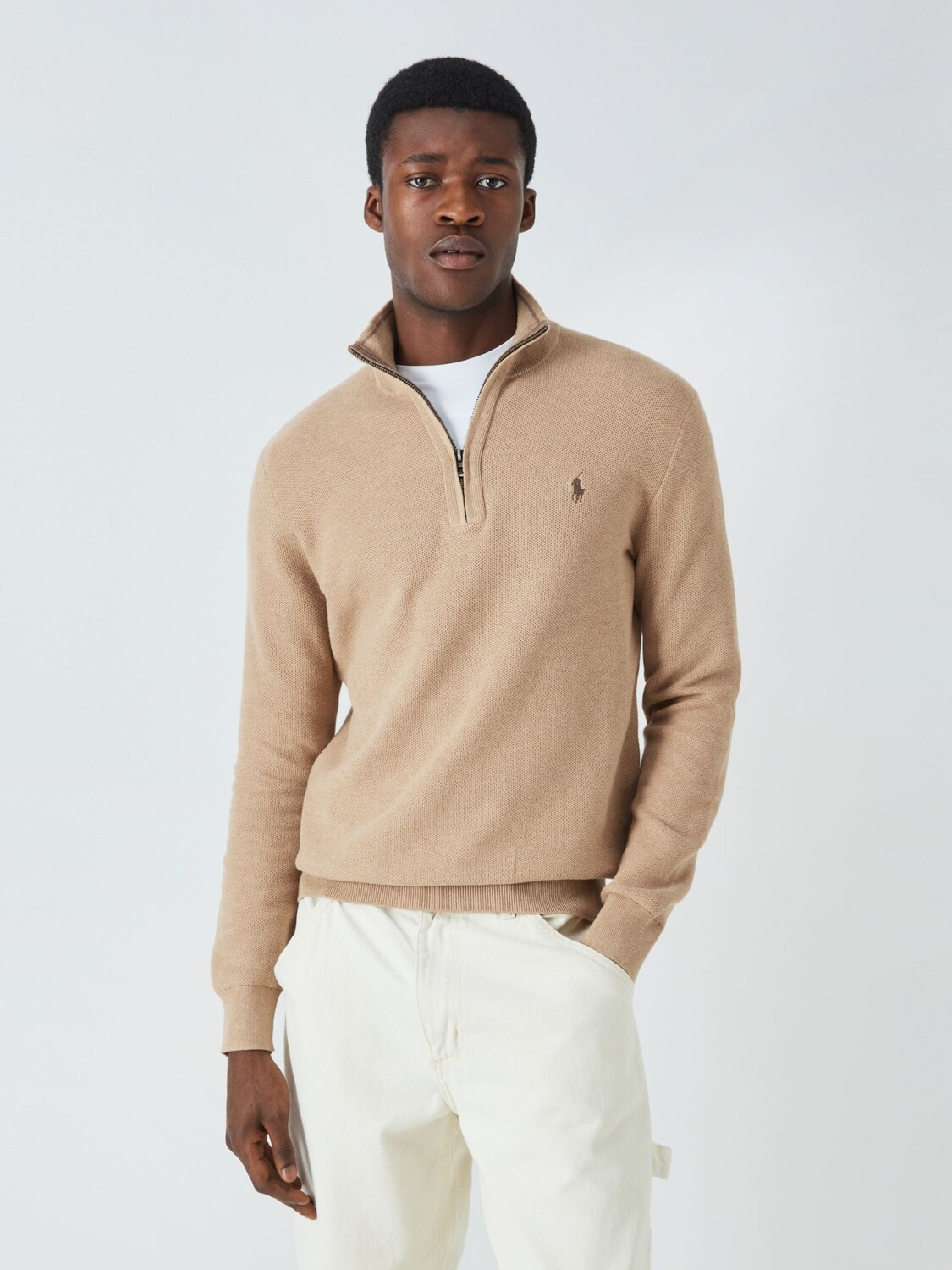 Джемпер с полумолнией и длинными рукавами Ralph Lauren, светло-коричневый меланж
Джемпер с полумолнией и длинными рукавами Ralph Lauren, светло-коричневый меланж