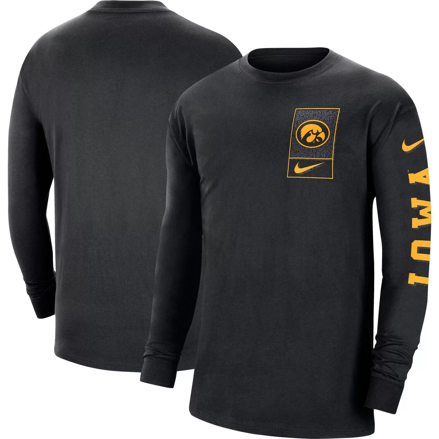 Мужская черная футболка Iowa Hawkeyes Seasonal Max90 2-Hit с длинным рукавом Nike
Мужская черная футболка Iowa Hawkeyes Seasonal Max90 2-Hit с длинным рукавом Nike