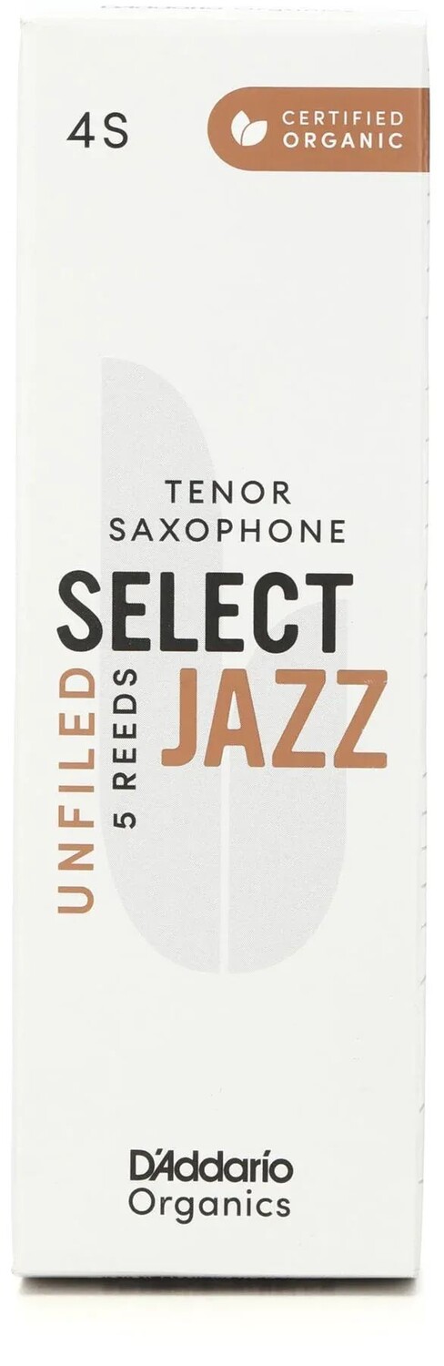 D'Addario Organics Select Jazz Необработанные трости для тенор-саксофона — 4 мягких (5 шт. в упаковке)
D'Addario Organics Select Jazz Необработанные трости для тенор-саксофона — 4 мягких (5 шт. в упаковке)