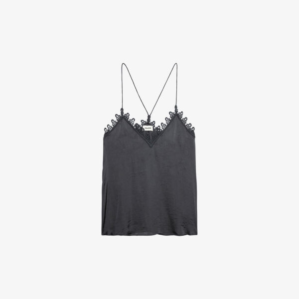 Атласная майка Chrisa с глубоким вырезом и кружевными вставками Zadig&Voltaire, антрацит
Атласная майка Chrisa с глубоким вырезом и кружевными вставками Zadig&Voltaire, антрацит