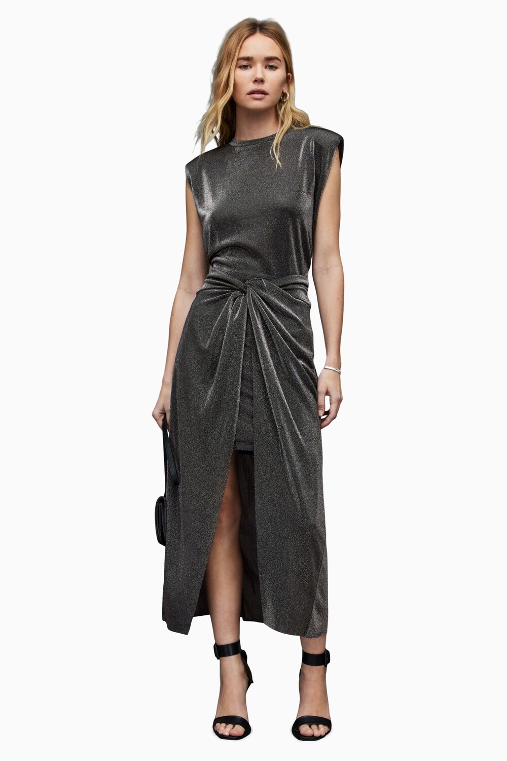 Юбка AllSaints серебристого цвета с эффектом металлик All Saints, серебряный
Юбка AllSaints серебристого цвета с эффектом металлик All Saints, серебряный