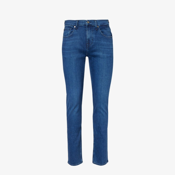 Джинсы Slimmy Luxe прямого кроя из эластичного органического денима 7 For All Mankind, синий
Джинсы Slimmy Luxe прямого кроя из эластичного органического денима 7 For All Mankind, синий
