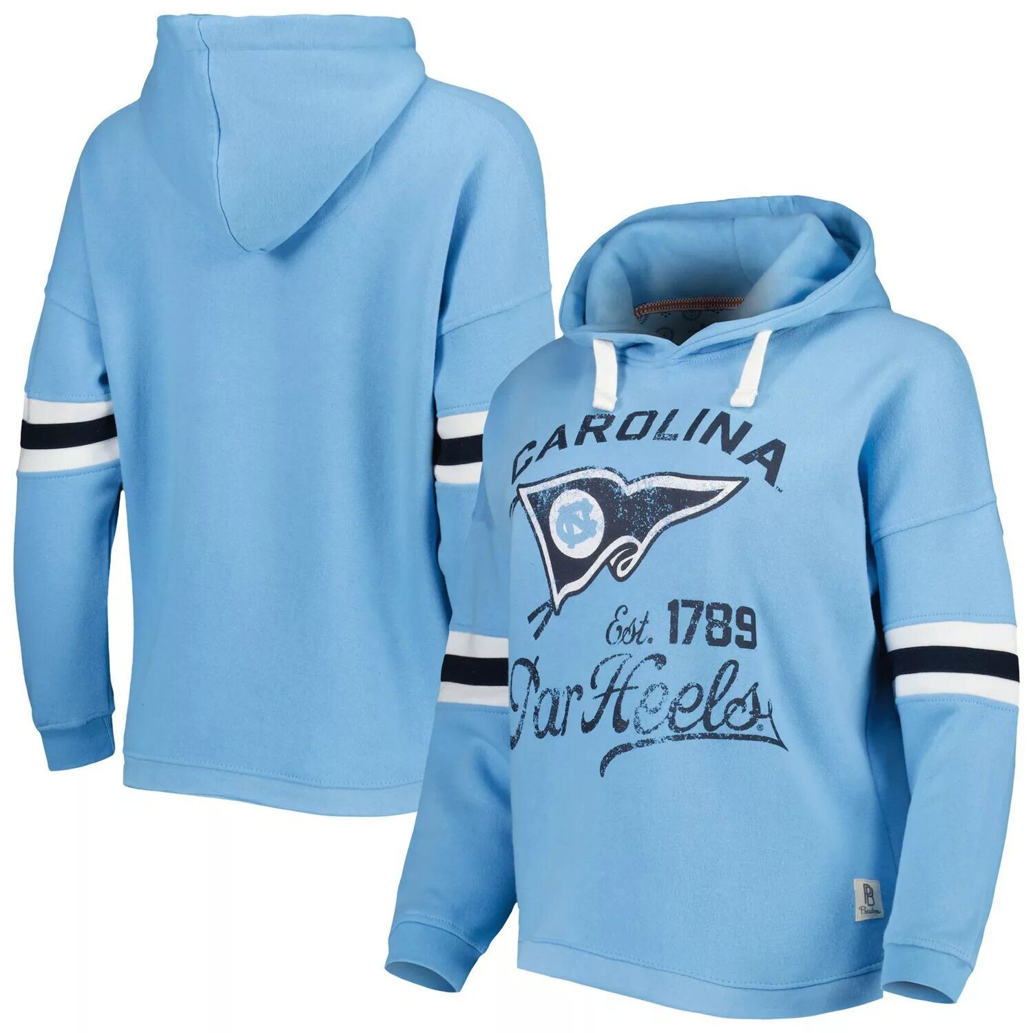 Женский пуловер с капюшоном для прессы Carolina Blue North Carolina Tar Heels Super Pennant
Женский пуловер с капюшоном для прессы Carolina Blue North Carolina Tar Heels Super Pennant