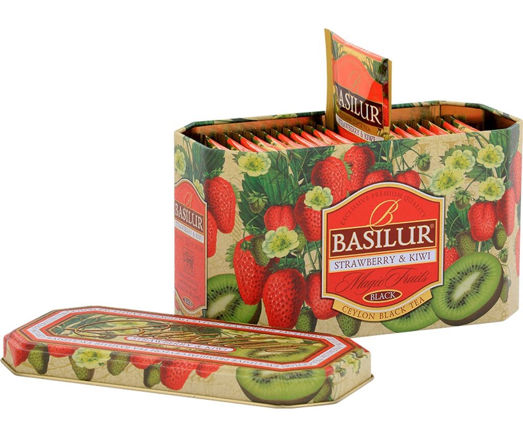Чай BASILUR Черный цейлонский с добавлением киви и натуральным вкусом клубники и киви, в практичной быстрой версии 40 г
Чай BASILUR Черный цейлонский с добавлением киви и натуральным вкусом клубники и киви, в практичной быстрой версии 40 г
