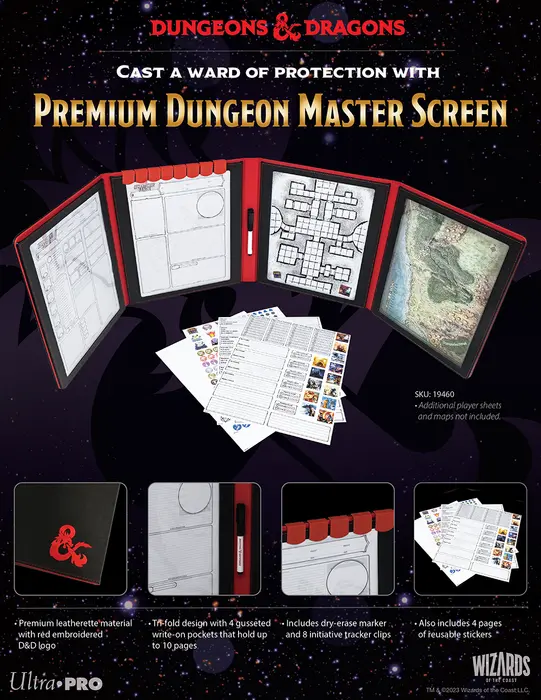 Ролевая игра Ultra Pro International Dungeons & Dragons RPG: Premium Dungeon Master`s Screen
Ролевая игра Ultra Pro International Dungeons & Dragons RPG: Premium Dungeon Master`s Screen
