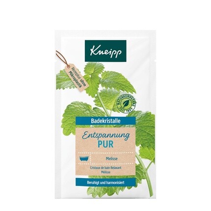 Кристаллы для ванн Kneipp Чистая релаксация с натуральной глубокой солью из соляного раствора Луизенхолла, эфирным маслом индийской мелиссы и экстрактом мелиссы 60г
Кристаллы для ванн Kneipp Чистая релаксация с натуральной глубокой солью из соляного раствора Луизенхолла, эфирным маслом индийской мелиссы и экстрактом мелиссы 60г