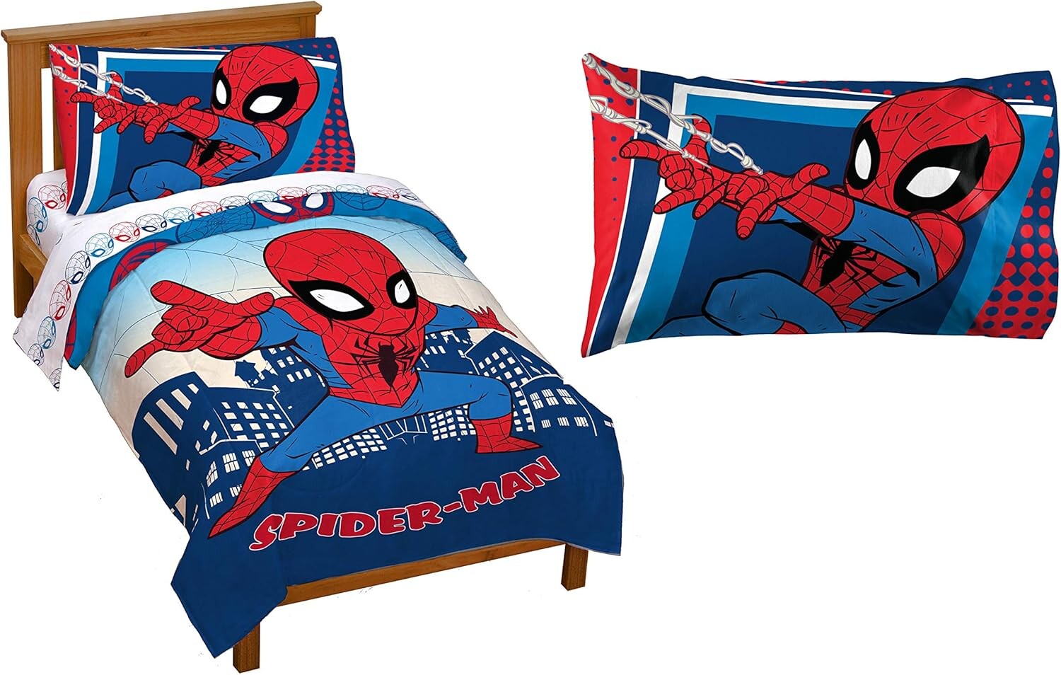 Комплект постельного белья Jay Franco Marvel Super Hero Adventures Go Spidey Toddler, состоящий из 5 предметов, включает комплект постельного белья и наволочку, Red, Blue
Комплект постельного белья Jay Franco Marvel Super Hero Adventures Go Spidey Toddler, состоящий из 5 предметов, включает комплект постельного белья и наволочку, Red, Blue