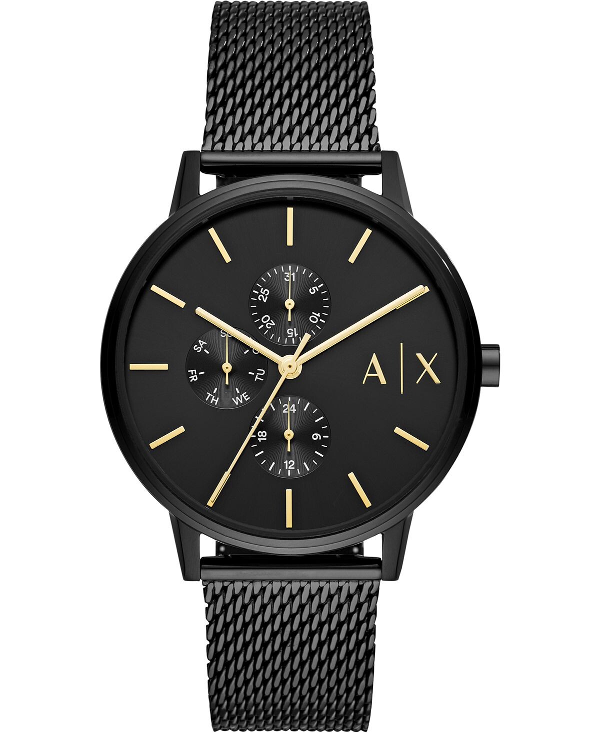 Мужские черные часы с сетчатым браслетом из нержавеющей стали, 42 мм Armani Exchange
Мужские черные часы с сетчатым браслетом из нержавеющей стали, 42 мм Armani Exchange