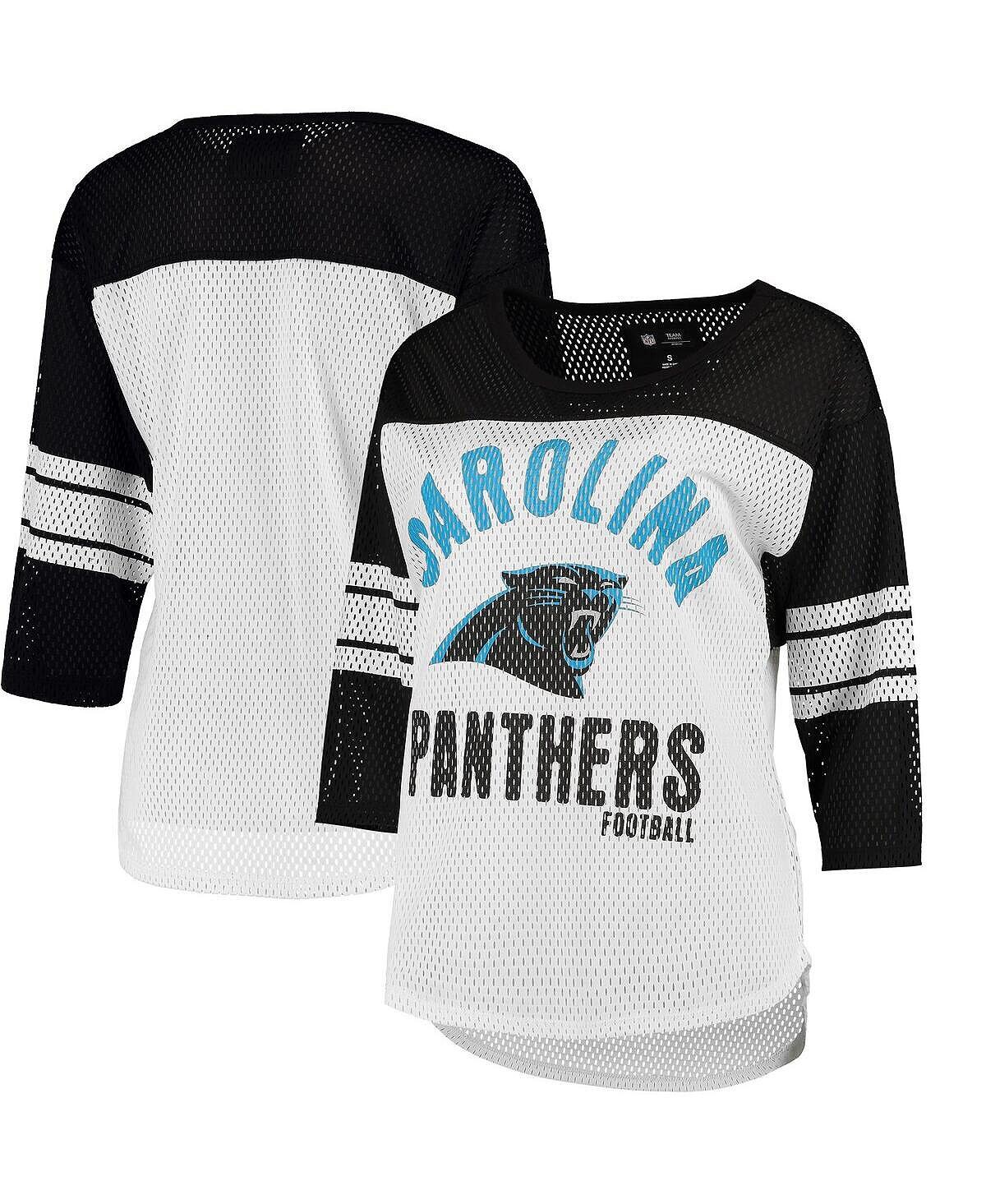 Женская бело-черная футболка из сетки с рукавом три четверти Carolina Panthers First Team G-III 4Her by Carl Banks, Черный
Женская бело-черная футболка из сетки с рукавом три четверти Carolina Panthers First Team G-III 4Her by Carl Banks, Черный