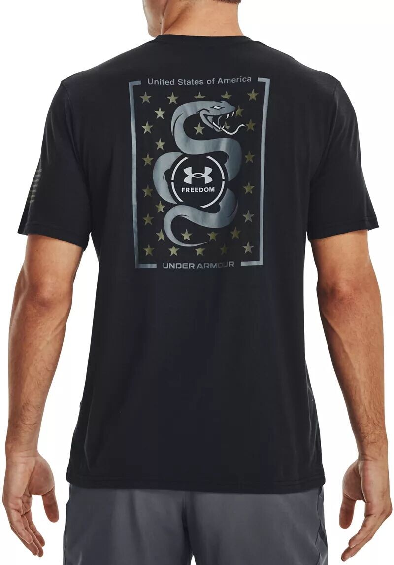 Мужская футболка с короткими рукавами и рисунком Under Armour Freedom Mission Made, черный 
Мужская футболка с короткими рукавами и рисунком Under Armour Freedom Mission Made, черный