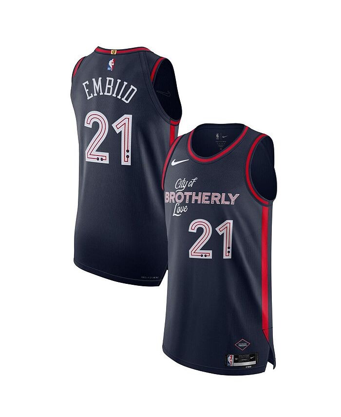 Мужское аутентичное джерси Joel Embiid Navy Philadelphia 76ers 2023/24 — City Edition Nike, синий
Мужское аутентичное джерси Joel Embiid Navy Philadelphia 76ers 2023/24 — City Edition Nike, синий