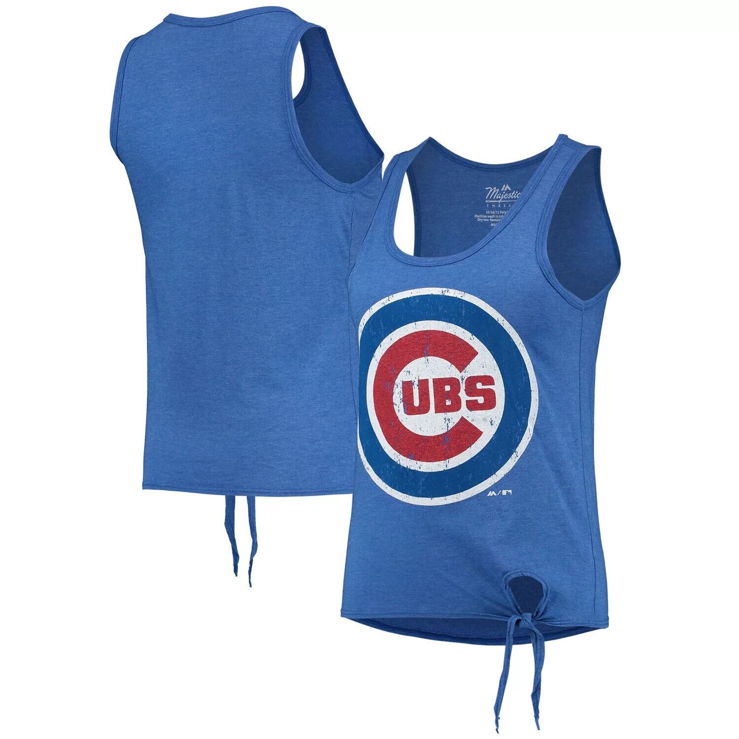 Женская майка Majestic Threads Royal Chicago Cubs с овальным вырезом и завязками по бокам, трехцветная майка Majestic
Женская майка Majestic Threads Royal Chicago Cubs с овальным вырезом и завязками по бокам, трехцветная майка Majestic