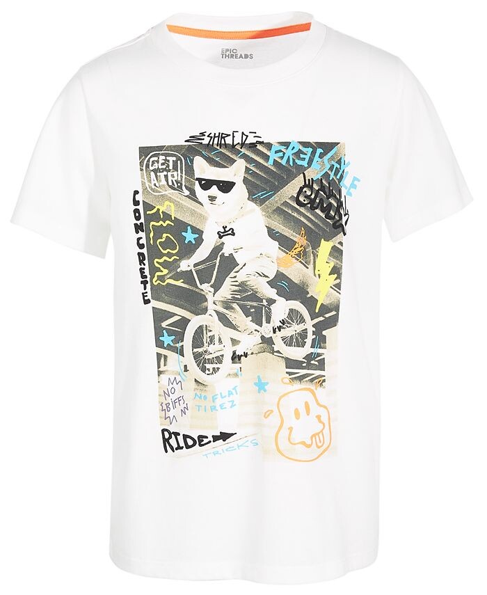 Футболка с рисунком Big Boys Biking Pup, созданная для Macy's Epic Threads, белый
Футболка с рисунком Big Boys Biking Pup, созданная для Macy's Epic Threads, белый