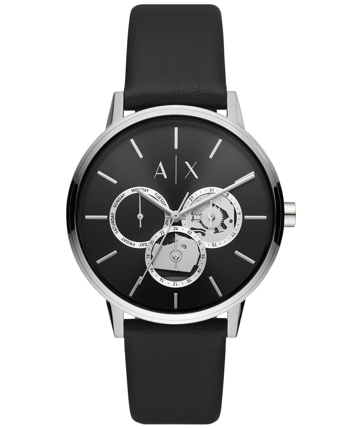 Мужские многофункциональные часы с черным кожаным ремешком, 42 мм Armani Exchange
Мужские многофункциональные часы с черным кожаным ремешком, 42 мм Armani Exchange