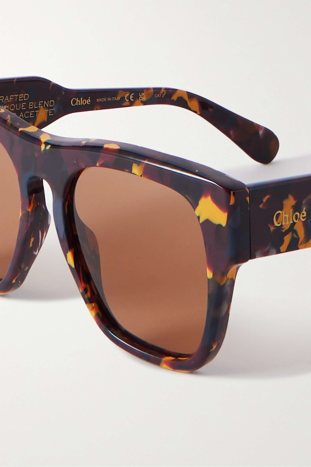 CHLOÉ EYEWEAR + NET SUSTAIN Солнцезащитные очки Gayia в крупной квадратной оправе черепаховой расцветки из переработанного ацетата, принт черепаха
CHLOÉ EYEWEAR + NET SUSTAIN Солнцезащитные очки Gayia в крупной квадратной оправе черепаховой расцветки из переработанного ацетата, принт черепаха