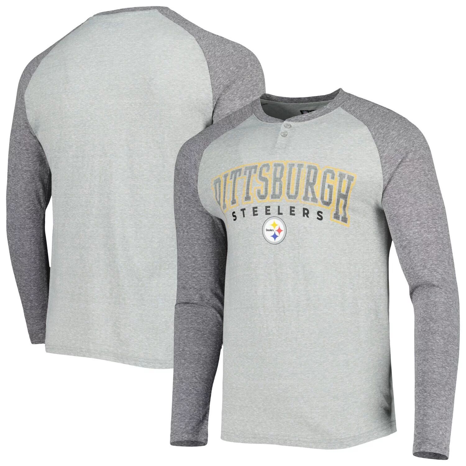 Мужская футболка Concepts Sport Heather Grey Pittsburgh Steelers Ledger Raglan с длинным рукавом в стиле Хенли
Мужская футболка Concepts Sport Heather Grey Pittsburgh Steelers Ledger Raglan с длинным рукавом в стиле Хенли