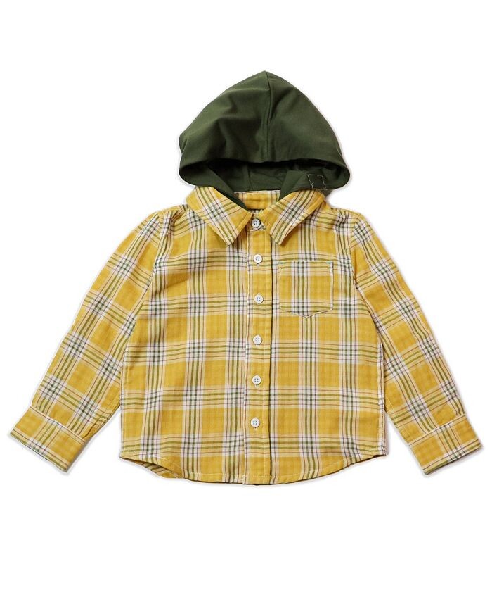 Рубашка на пуговицах в клетку для мальчиков Austin со съемным капюшоном Thoughtfully Hooded, желтый
Рубашка на пуговицах в клетку для мальчиков Austin со съемным капюшоном Thoughtfully Hooded, желтый