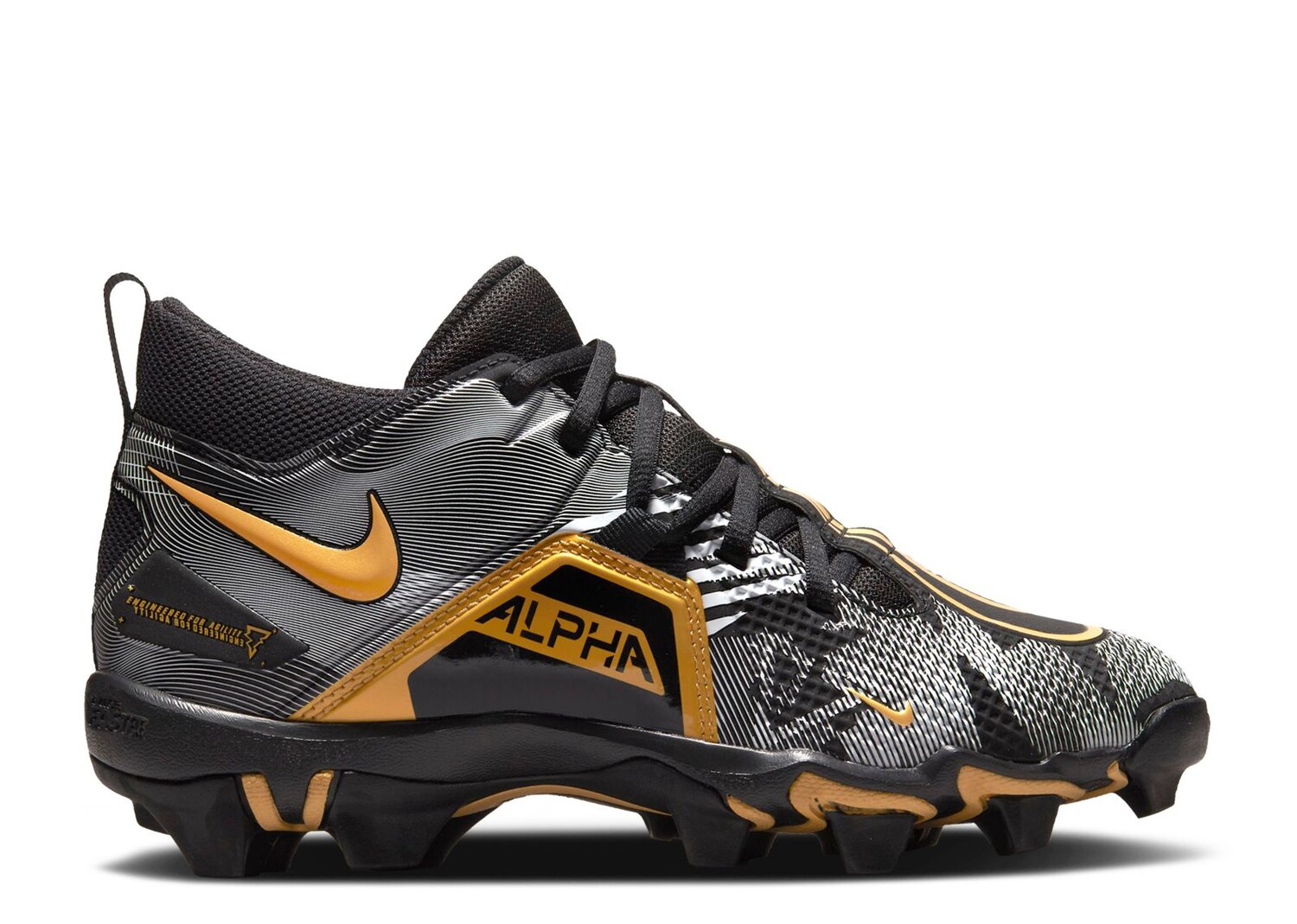 Кроссовки Nike Russell Wilson X Alpha Menace 3 Shark Gs 'Black Metallic Vivid Gold', черный
Кроссовки Nike Russell Wilson X Alpha Menace 3 Shark Gs 'Black Metallic Vivid Gold', черный