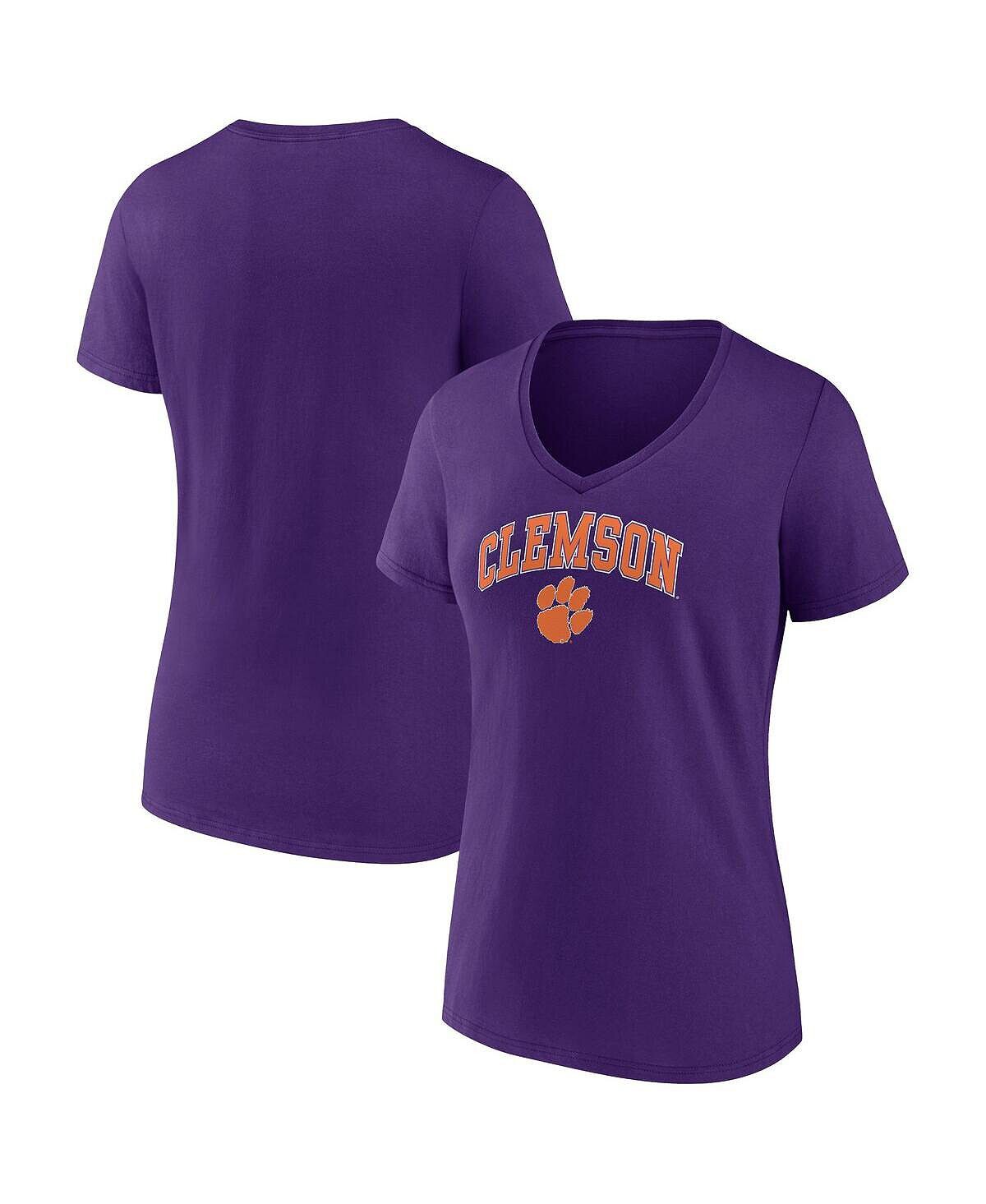 Женская фиолетовая футболка с v-образным вырезом с фирменным логотипом Clemson Tigers Evergreen Campus Fanatics
Женская фиолетовая футболка с v-образным вырезом с фирменным логотипом Clemson Tigers Evergreen Campus Fanatics
