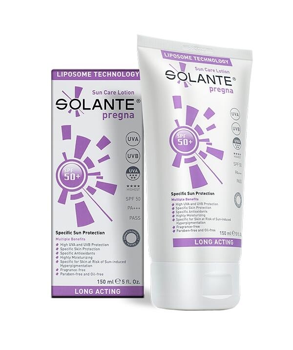 Solante Pregna Spf 50+ 150 мл Специальный солнцезащитный крем для периода беременности
Solante Pregna Spf 50+ 150 мл Специальный солнцезащитный крем для периода беременности