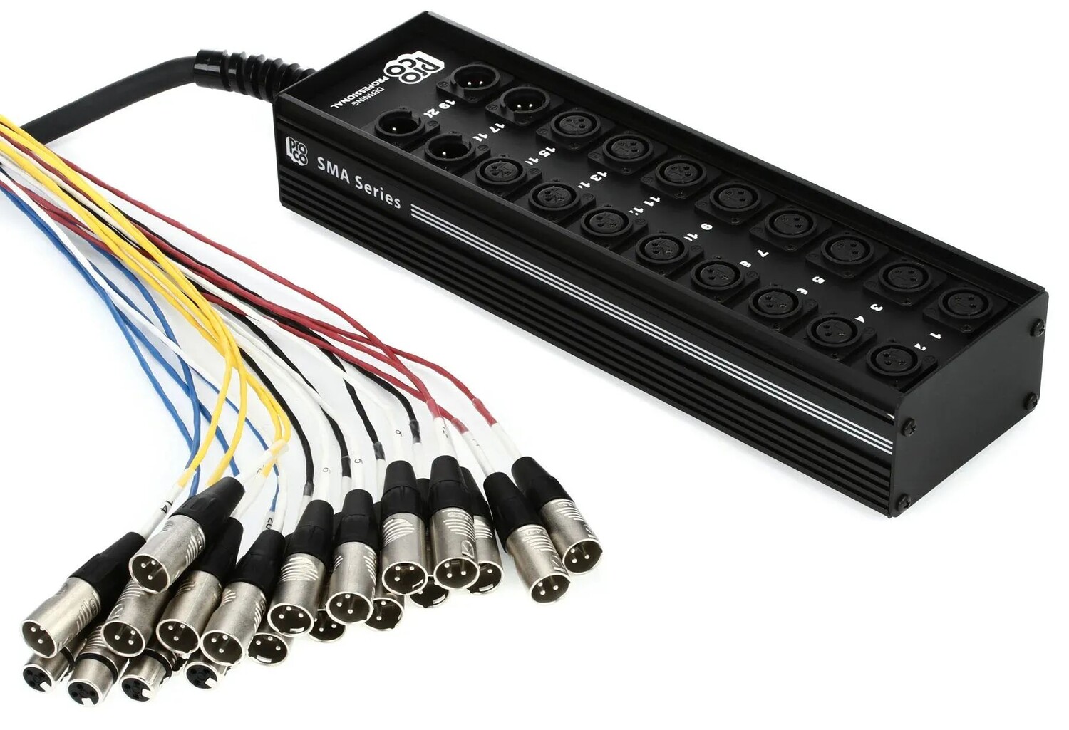 Pro Co SMA1604FBX-100 SMA Series 16x4 Stage Snake с возвратами XLR — 100 футов
Pro Co SMA1604FBX-100 SMA Series 16x4 Stage Snake с возвратами XLR — 100 футов