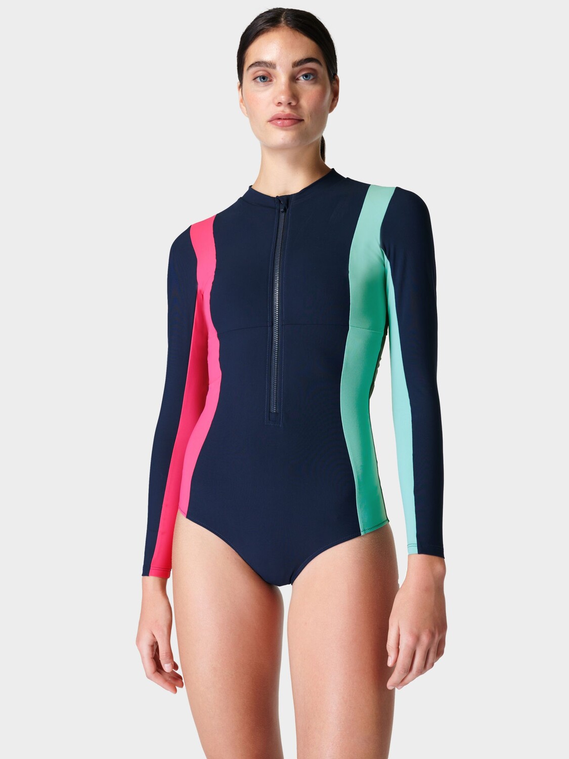 Sweaty Betty Tidal Xtra Life Купальник с длинными рукавами, темно-синий цветовой блок
Sweaty Betty Tidal Xtra Life Купальник с длинными рукавами, темно-синий цветовой блок