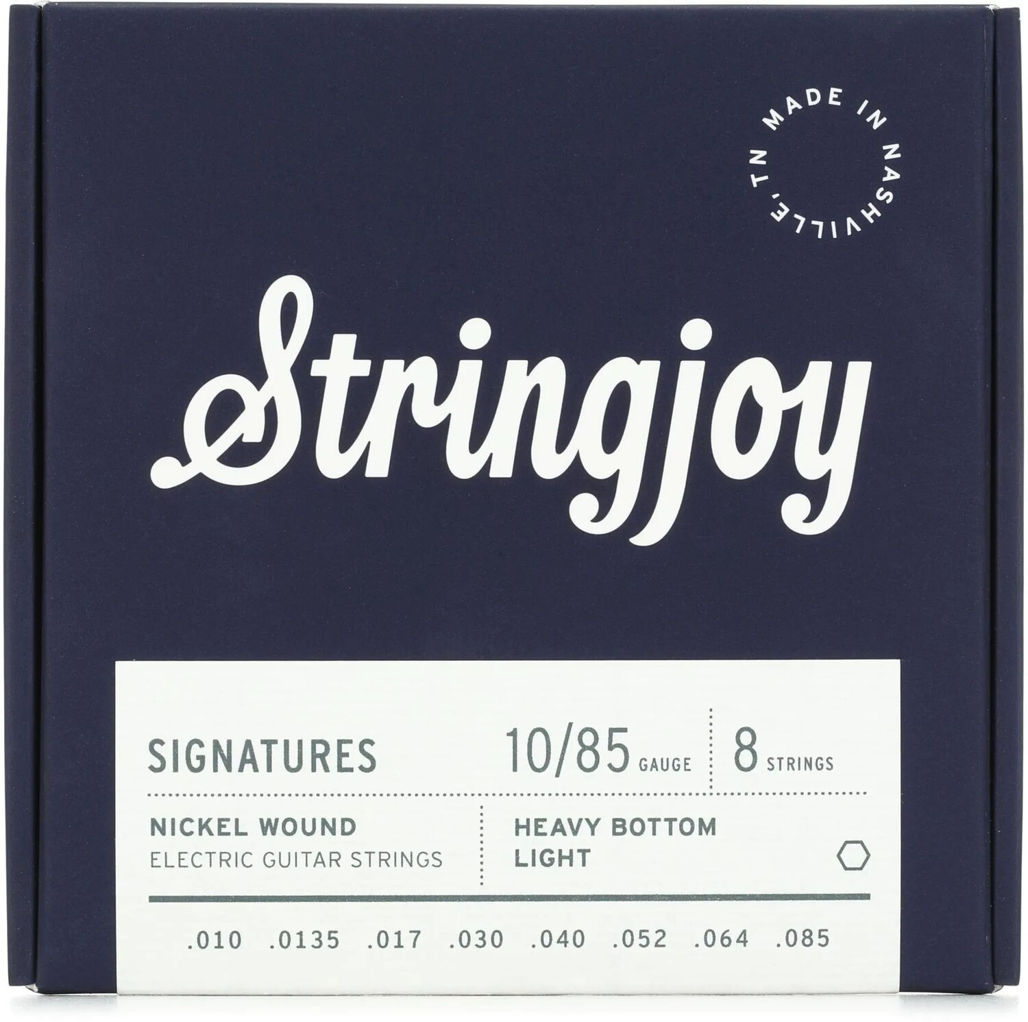 Stringjoy Signatures 8-струнные струны для электрогитары с никелированной обмоткой и тяжелым дном — легкий калибр (.010–.085)
Stringjoy Signatures 8-струнные струны для электрогитары с никелированной обмоткой и тяжелым дном — легкий калибр (.010–.085)