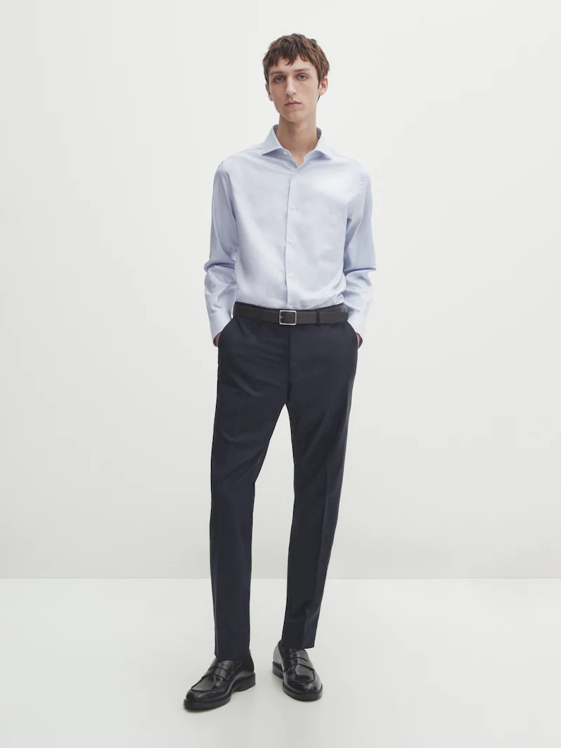 Рубашка в клетку приталенного кроя Easy Iron с фактурной текстурой Massimo Dutti, синий
Рубашка в клетку приталенного кроя Easy Iron с фактурной текстурой Massimo Dutti, синий