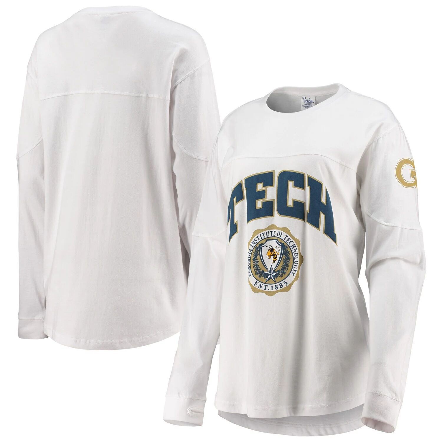Женская футболка Pressbox White Georgia Tech Yellow Jackets с длинным рукавом Edith
Женская футболка Pressbox White Georgia Tech Yellow Jackets с длинным рукавом Edith