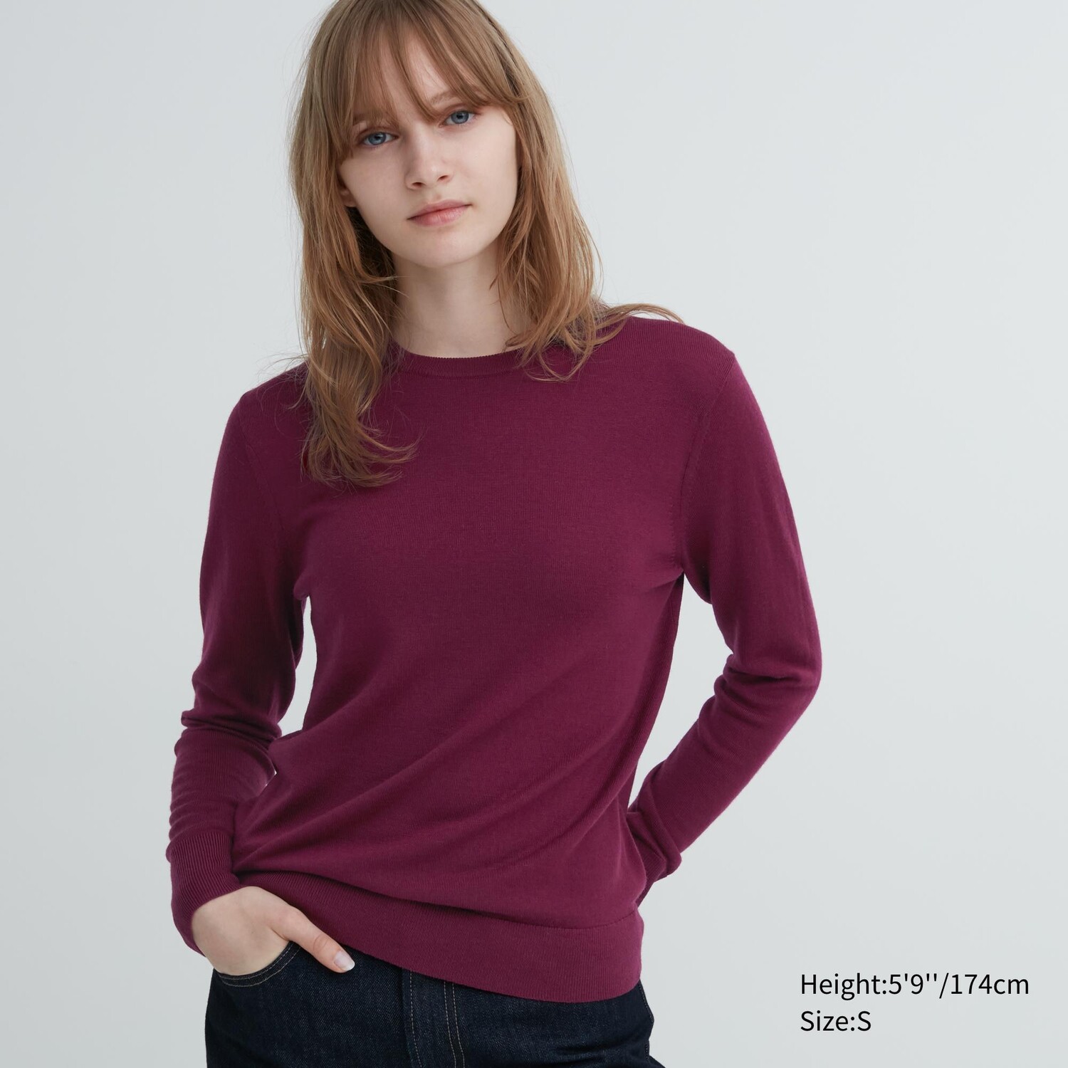 Свитер Uniqlo женский из шерсти мериноса с круглым вырезом, бордовый, Красный
Свитер Uniqlo женский из шерсти мериноса с круглым вырезом, бордовый, Красный