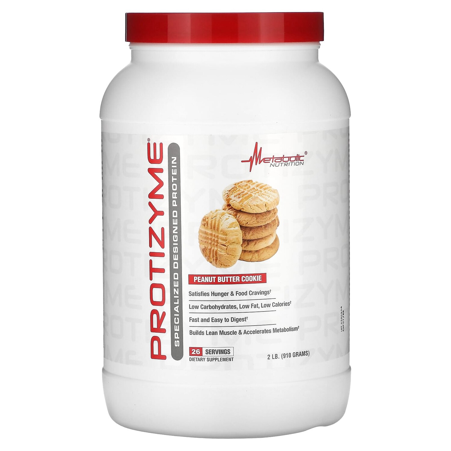 Protizyme, Specialized Designed Protein, печенье с арахисовой пастой, 910 г (2 фунта), Metabolic Nutrition
Protizyme, Specialized Designed Protein, печенье с арахисовой пастой, 910 г (2 фунта), Metabolic Nutrition