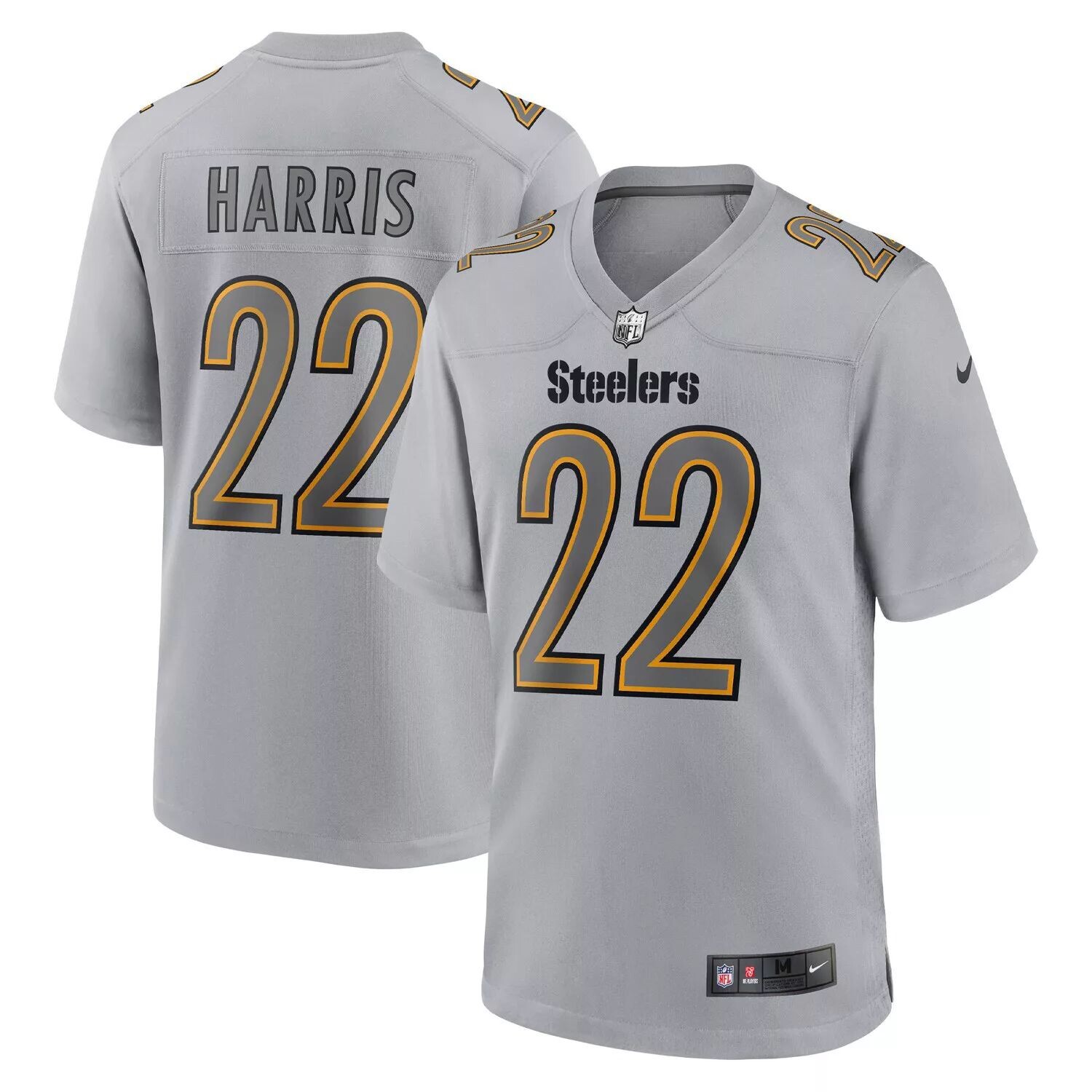 Мужское джерси Nike Najee Harris Grey Pittsburgh Steelers Atmosphere Fashion Game Джерси
Мужское джерси Nike Najee Harris Grey Pittsburgh Steelers Atmosphere Fashion Game Джерси