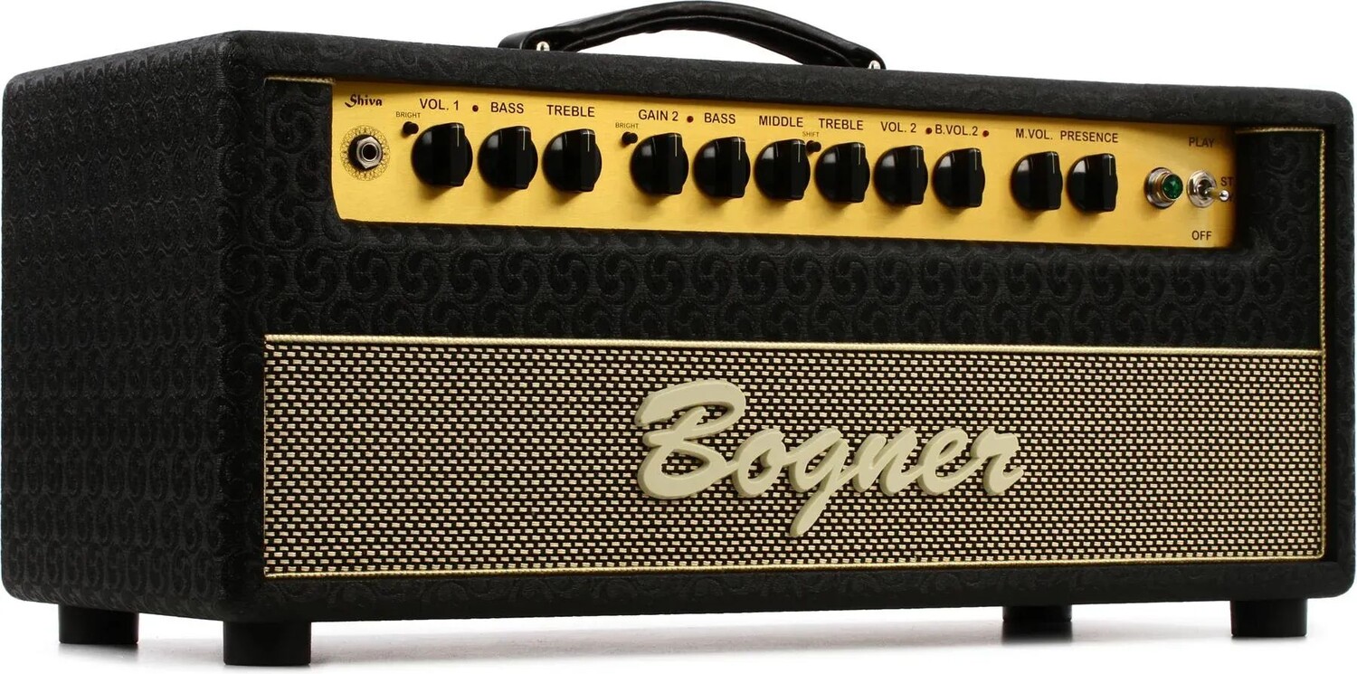 Bogner Shiva EL34 80-ваттная ламповая головка с лампами EL34 и двойной реверберацией
Bogner Shiva EL34 80-ваттная ламповая головка с лампами EL34 и двойной реверберацией