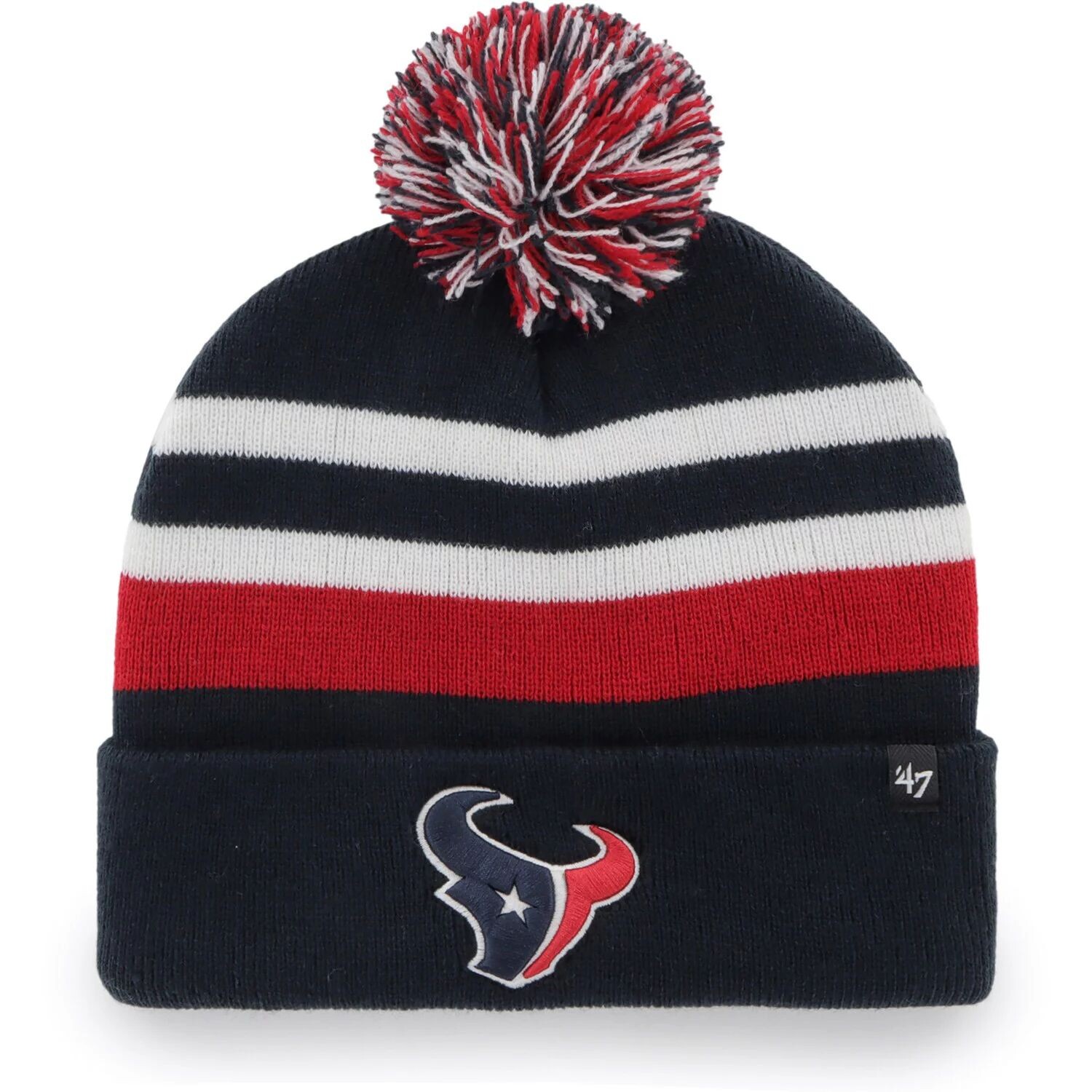 Мужская темно-синяя вязаная шапка с манжетами и помпоном '47 Houston Texans State Line 47 Brand
Мужская темно-синяя вязаная шапка с манжетами и помпоном '47 Houston Texans State Line 47 Brand