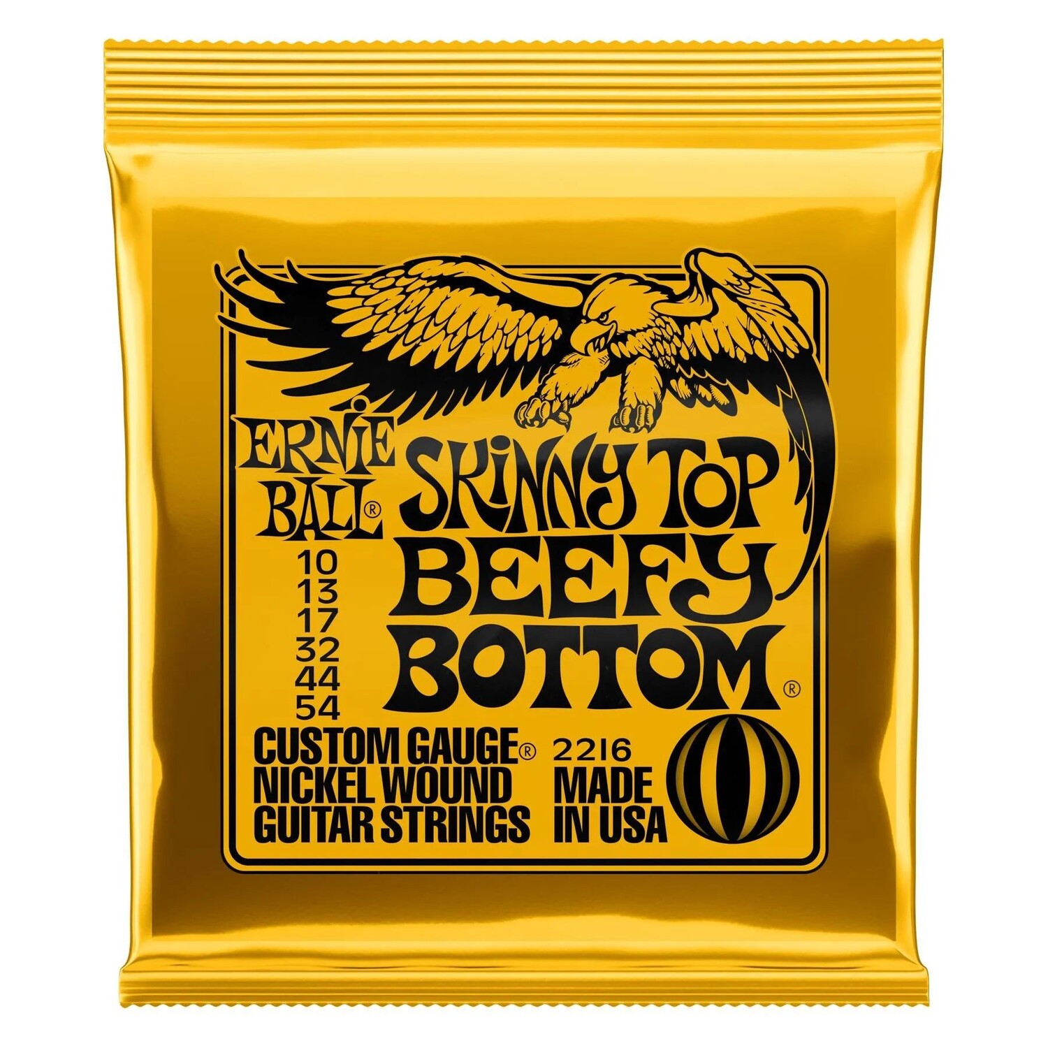 Струны для электрогитары Ernie Ball 2216 Skinny Top Beefy Bottom Slinky с никелевой обмоткой — .010-.054
Струны для электрогитары Ernie Ball 2216 Skinny Top Beefy Bottom Slinky с никелевой обмоткой — .010-.054