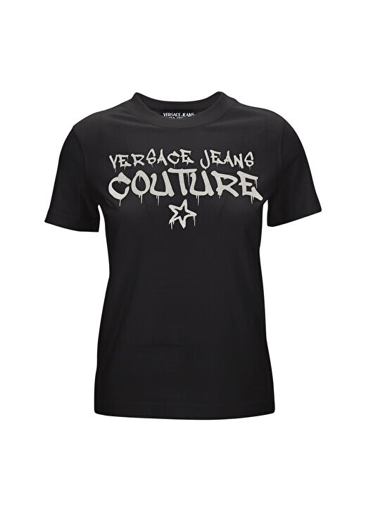 Черная женская футболка с круглым вырезом с принтом 75HAHT16 Versace Jeans Couture, черный
Черная женская футболка с круглым вырезом с принтом 75HAHT16 Versace Jeans Couture, черный