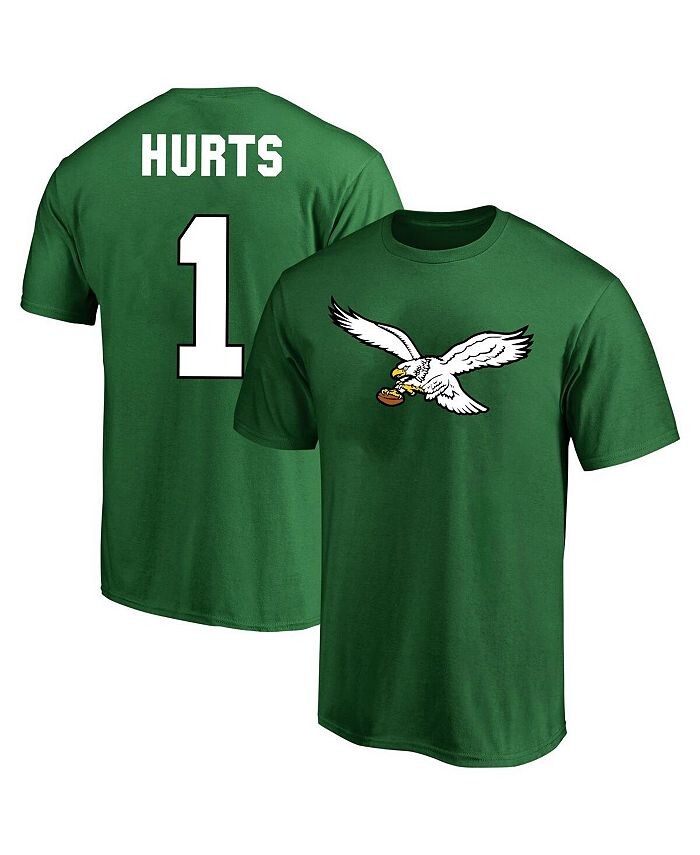 Мужская футболка с логотипом Jalen Hurts Kelly Green Philadelphia Eagles Big and Tall Throwback с именем и номером игрока Fanatics, зеленый
Мужская футболка с логотипом Jalen Hurts Kelly Green Philadelphia Eagles Big and Tall Throwback с именем и номером игрока Fanatics, зеленый