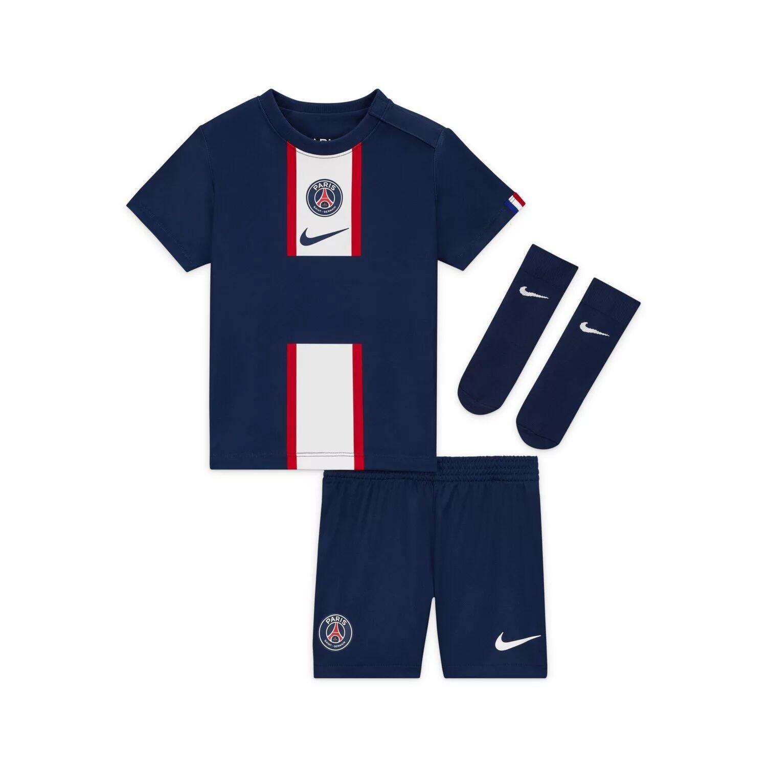 Реплика домашнего комплекта Nike Navy Paris Saint-Germain 2022/23 для младенцев Nike
Реплика домашнего комплекта Nike Navy Paris Saint-Germain 2022/23 для младенцев Nike