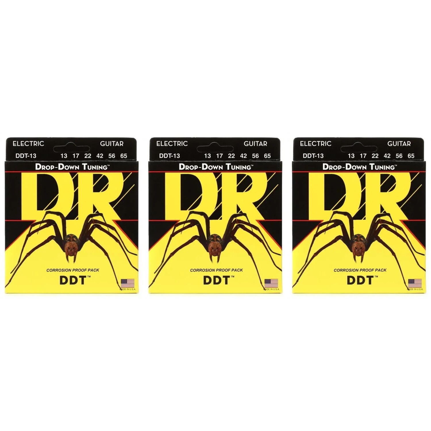 Струны для электрогитары DR Strings DDT-13 Drop-Down Tuning из никелированной стали — .013-.065 Mega Heavy (3 шт.)
Струны для электрогитары DR Strings DDT-13 Drop-Down Tuning из никелированной стали — .013-.065 Mega Heavy (3 шт.)