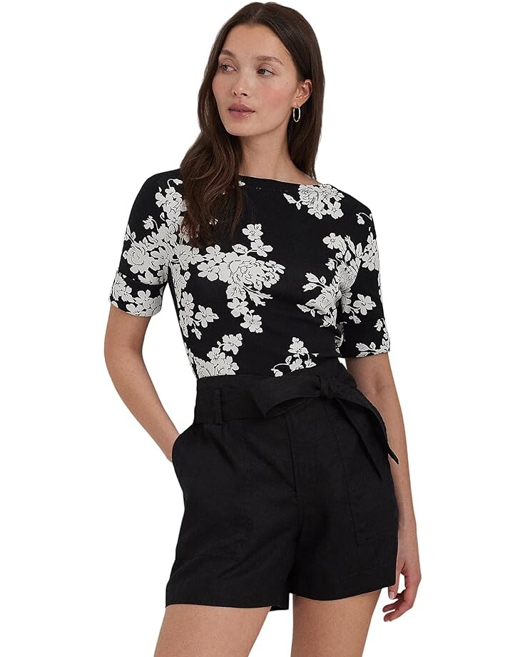 Футболка LAUREN Ralph Lauren Floral Stretch Cotton Boatneck, цвет Black/Cream
Футболка LAUREN Ralph Lauren Floral Stretch Cotton Boatneck, цвет Black/Cream