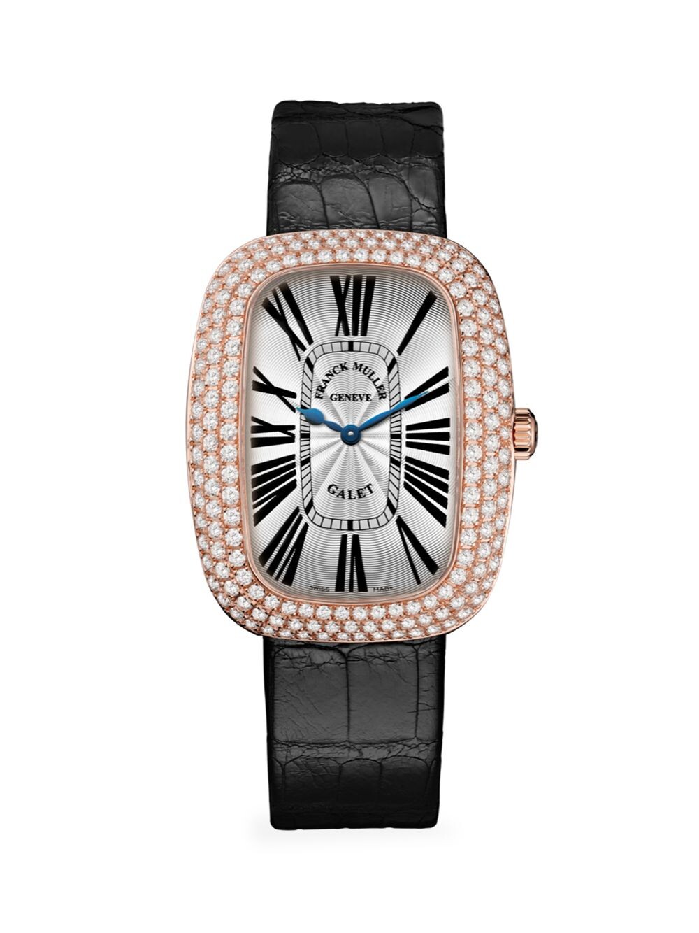 Часы Galet из розового золота с бриллиантами и ремешком из кожи аллигатора Franck Muller, черный
Часы Galet из розового золота с бриллиантами и ремешком из кожи аллигатора Franck Muller, черный