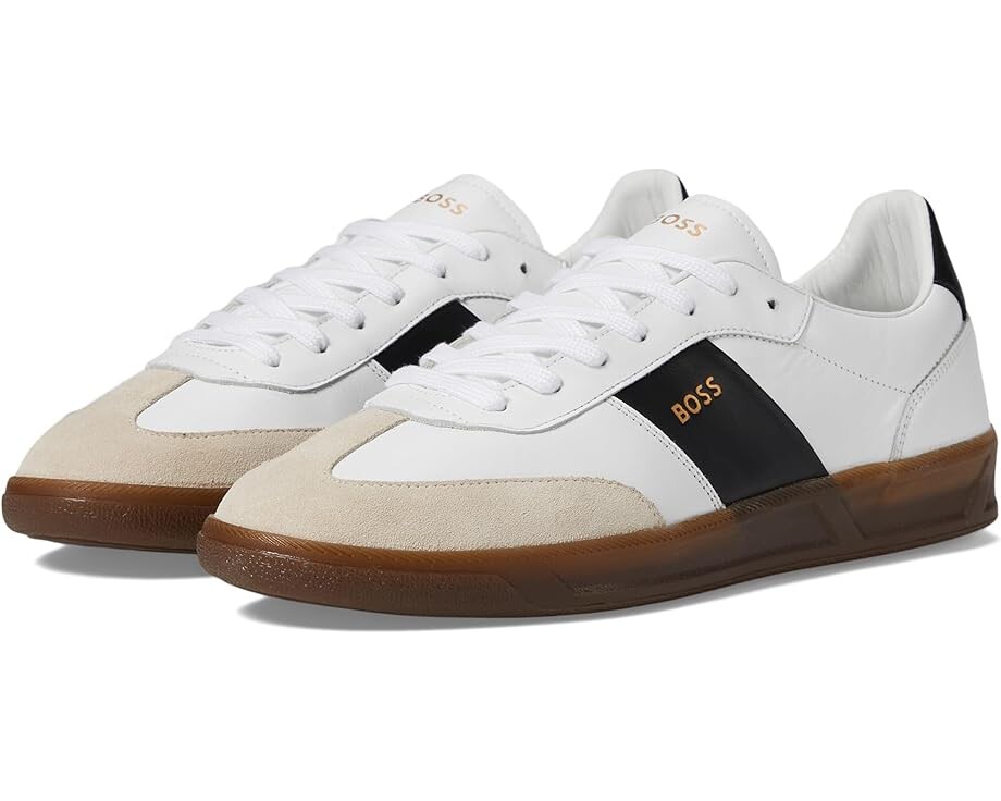 Кроссовки BOSS Brandon Leather and Suede Sneakers, цвет Open White/Black/Pebble Grey
Кроссовки BOSS Brandon Leather and Suede Sneakers, цвет Open White/Black/Pebble Grey