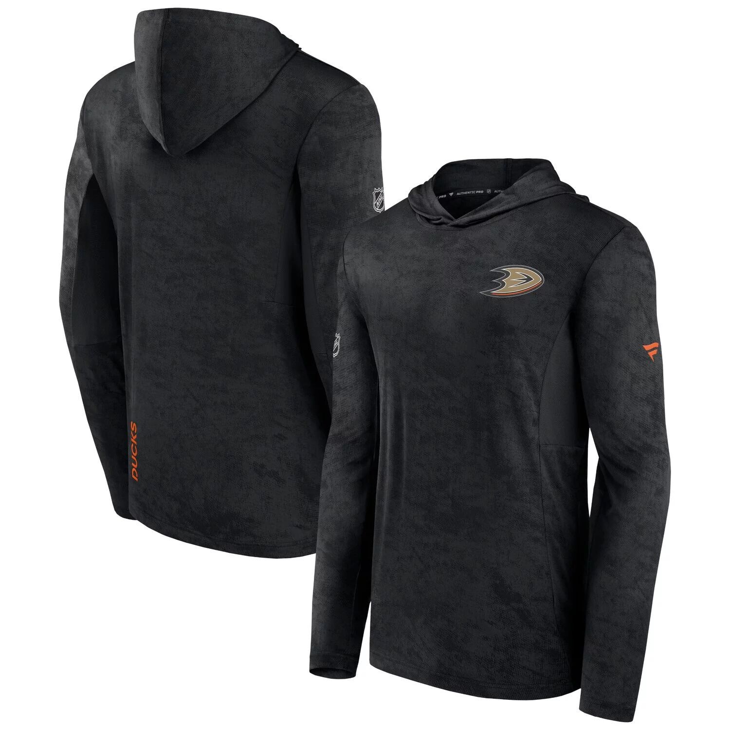 Мужской фирменный черный пуловер с капюшоном Anaheim Ducks Authentic Pro Rink Camo Fanatics
Мужской фирменный черный пуловер с капюшоном Anaheim Ducks Authentic Pro Rink Camo Fanatics