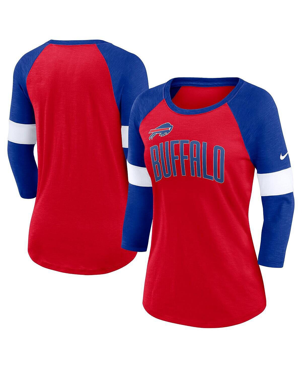 Женская футболка Buffalo Bills Heathered Red, Heathered Royal Football Pride Slub с рукавами реглан 3/4 Nike
Женская футболка Buffalo Bills Heathered Red, Heathered Royal Football Pride Slub с рукавами реглан 3/4 Nike