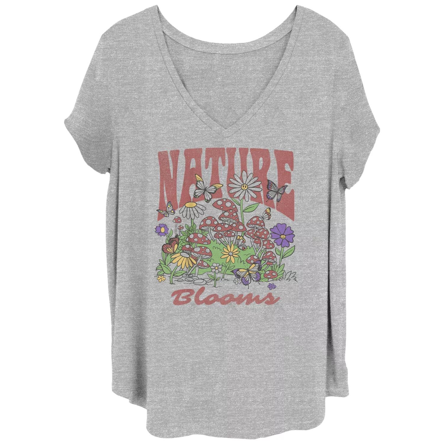 Футболка Juniors' Plus Nature Blooms с рисунком бабочки и цветочным принтом Licensed Character
Футболка Juniors' Plus Nature Blooms с рисунком бабочки и цветочным принтом Licensed Character