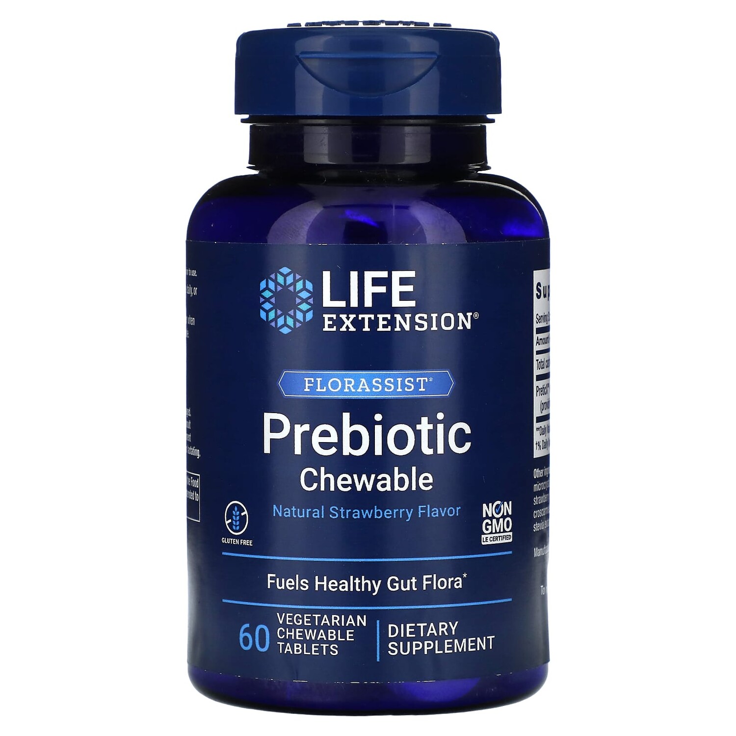 FLORASSIST Prebiotic Chewable, с натуральным клубничным вкусом, 60 жевательных таблеток, Life Extension
FLORASSIST Prebiotic Chewable, с натуральным клубничным вкусом, 60 жевательных таблеток, Life Extension