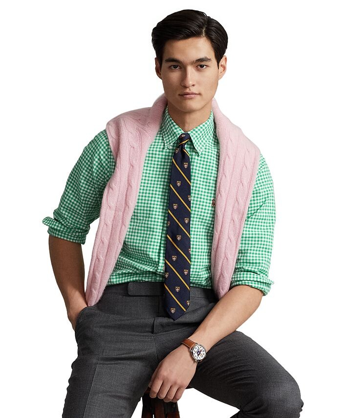 Мужская оксфордская рубашка классического кроя в мелкую клетку Polo Ralph Lauren, цвет Mayan Green/White
Мужская оксфордская рубашка классического кроя в мелкую клетку Polo Ralph Lauren, цвет Mayan Green/White