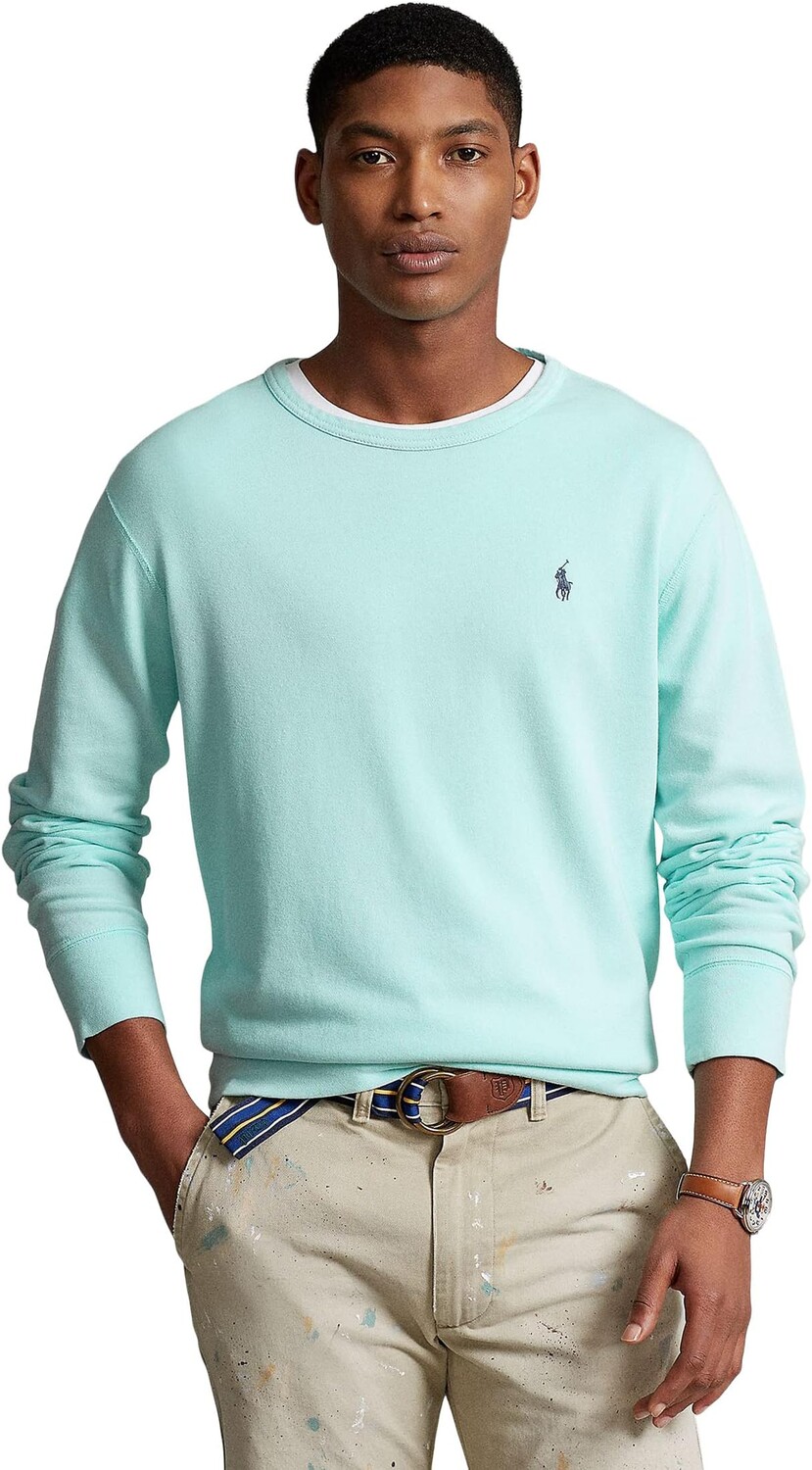 Хлопковая махровая толстовка с круглым вырезом Polo Ralph Lauren, цвет Island Aqua
Хлопковая махровая толстовка с круглым вырезом Polo Ralph Lauren, цвет Island Aqua