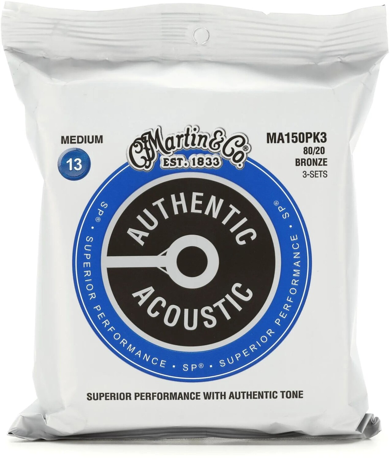 Струны Martin Authentic Superior Performance для акустической гитары — 80/20, бронза, средние (3 шт.)
Струны Martin Authentic Superior Performance для акустической гитары — 80/20, бронза, средние (3 шт.)