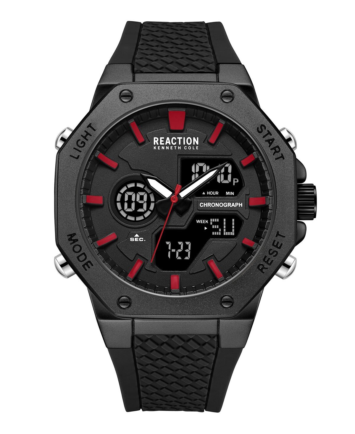Мужские часы Ana-digi с черным силиконовым ремешком, 46 мм Kenneth Cole Reaction
Мужские часы Ana-digi с черным силиконовым ремешком, 46 мм Kenneth Cole Reaction